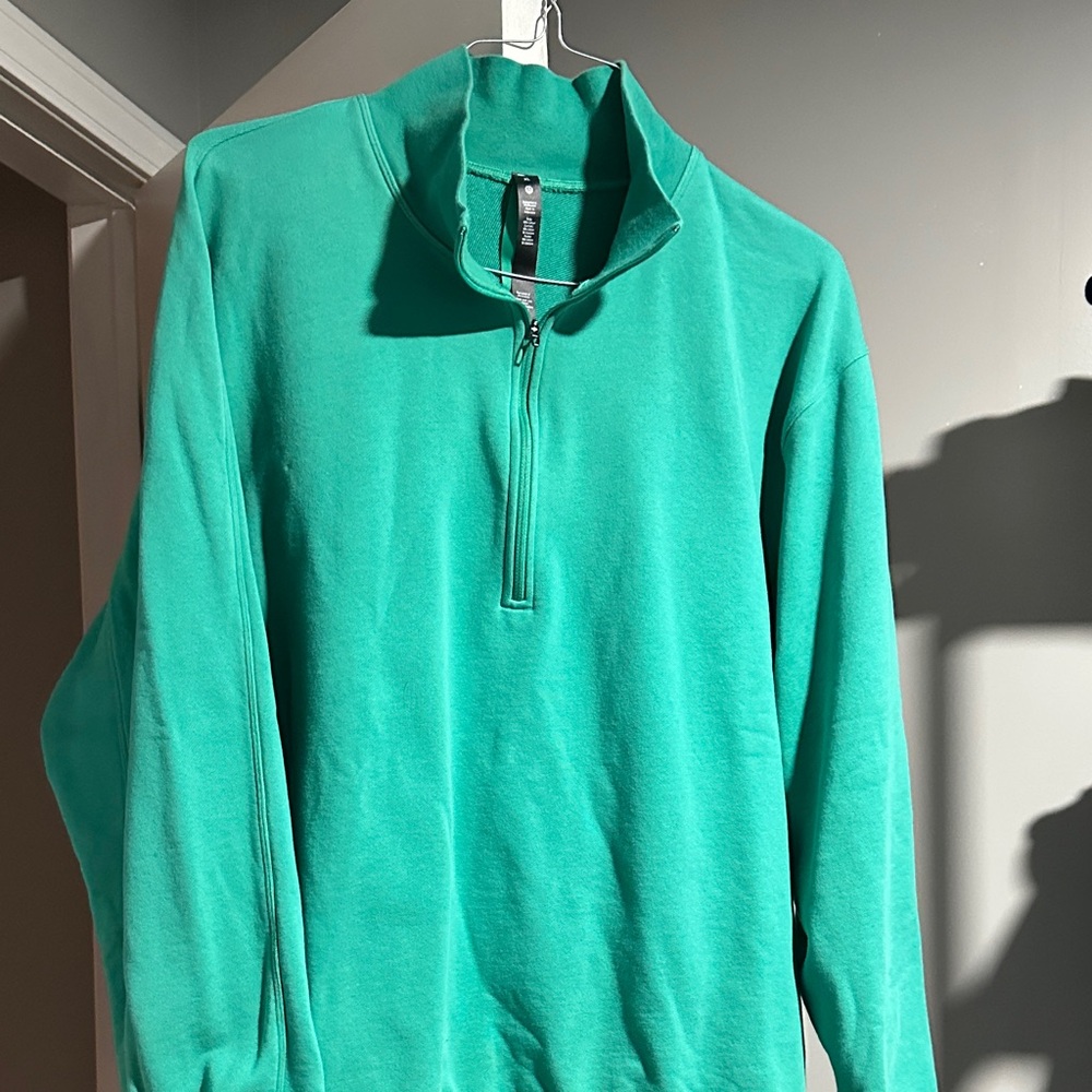 lululemon Men's Green Zip-Up Sweater